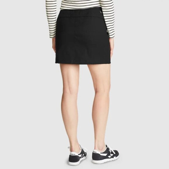 NWT Eddie Bauer Rainier Pull On Black Skort Skirt Sz 2 - Picture 2 of 10